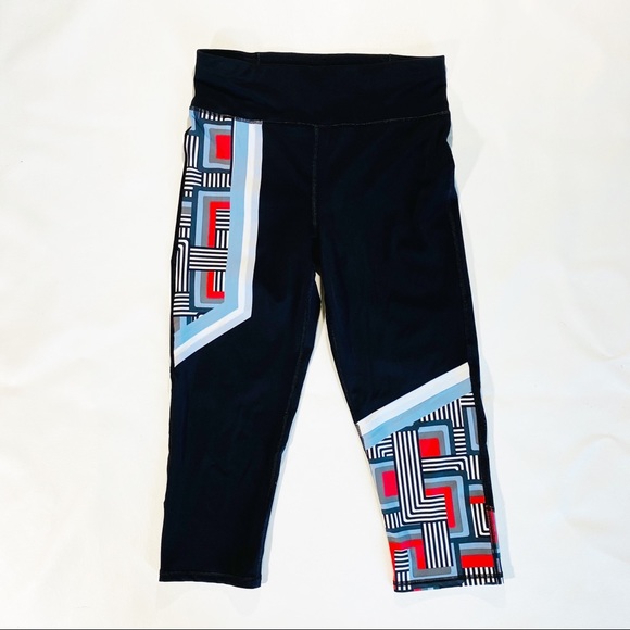 Sweaty Betty Black Geo Print Zero Gravity High-Waisted Crop Leggings, Size Small - Picture 2 of 11